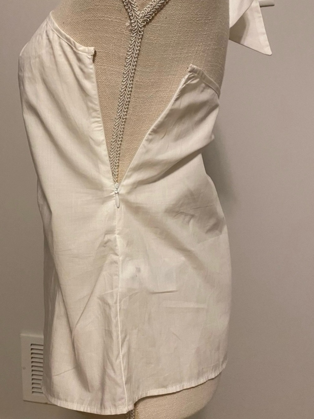 NWT J. Crew White Organic Cotton Poplin Cross Front Halter Blouse M - Picture 5 of 9